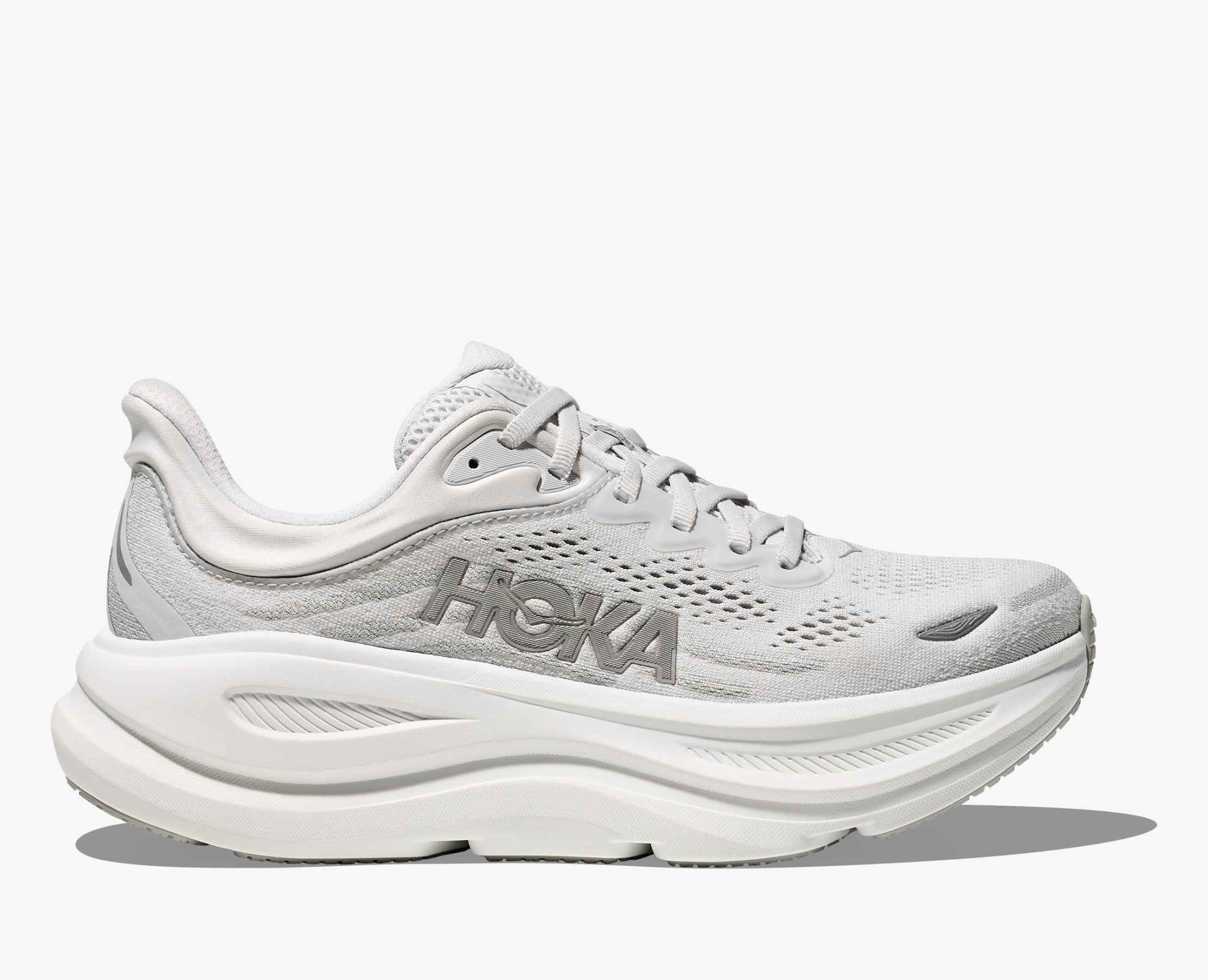HOKA Women's Bondi 9 Shoes - Stardust / Silver / 7 | Zulily