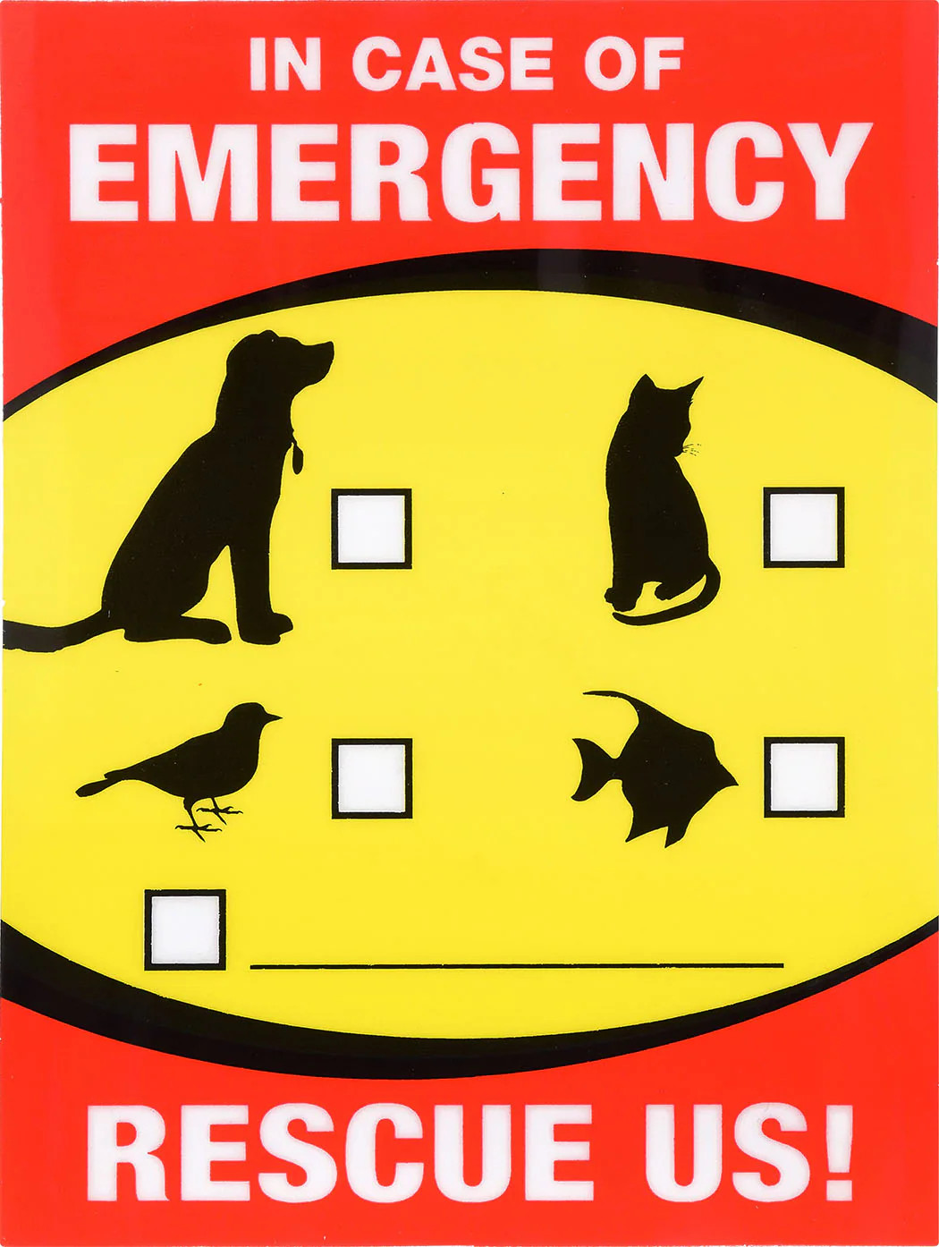Hillman Emergency Pet Rescue 4-in x 6-in Vinyl Information display Sign | 843337 | Lowe's