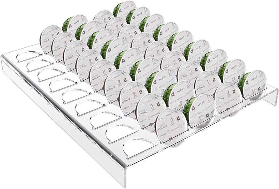 Xmamerce Flat Countertop Coffee Pod Holder Compatible With Nespresso VertuoLine Capsule,Acrylic C... | Amazon (US)