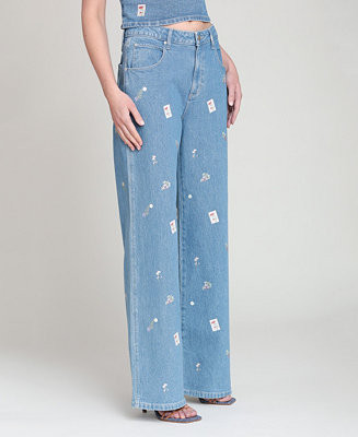 Women's High-Rise Printed Jeans | Macy's