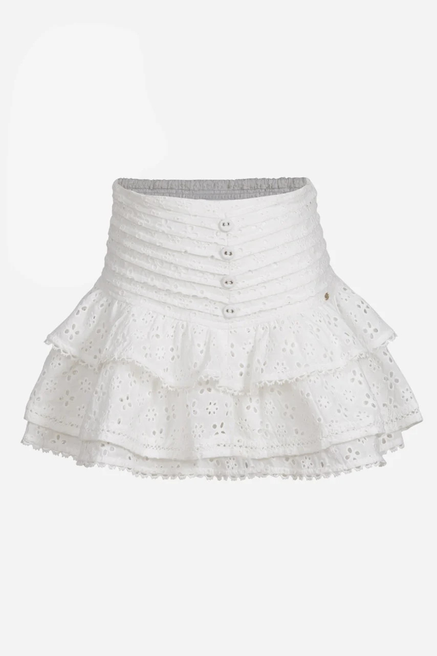 Kids Mini Skirt Alizee - Natural White | Poupette St Barth