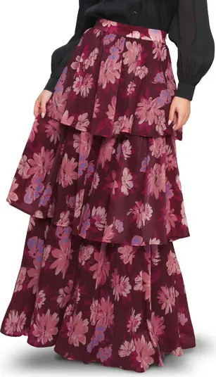 FLYING TOMATO Floral Layered Maxi Skirt | Nordstromrack | Nordstrom Rack