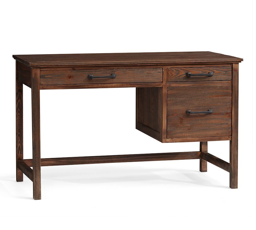 Paulsen 49&amp;quot; Reclaimed Wood Desk with Drawers, Little Creek | Pottery Barn (US)