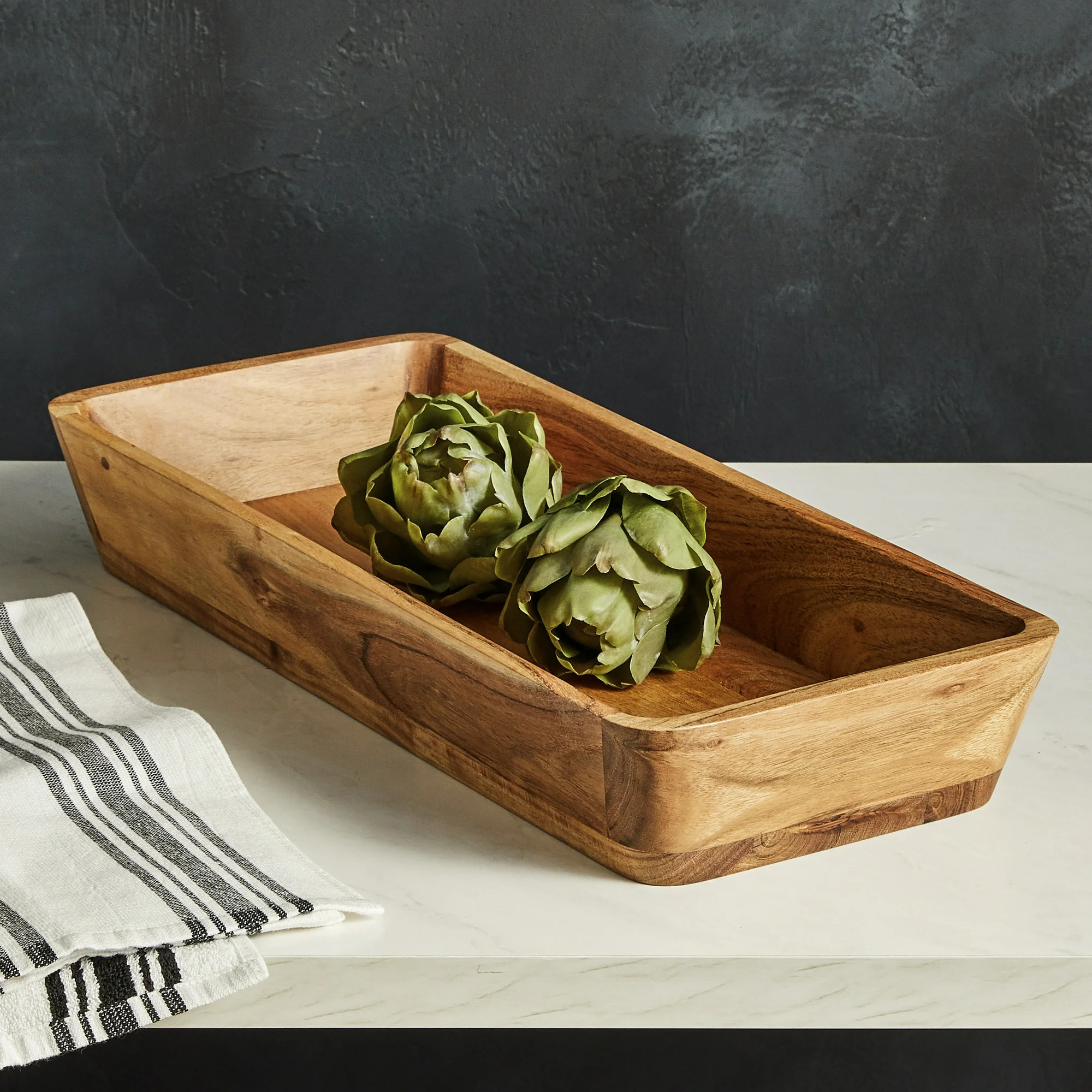 Better Homes & Gardens- Acacia Wood Oval Bowl, Natural Finish Brown | Walmart (US)