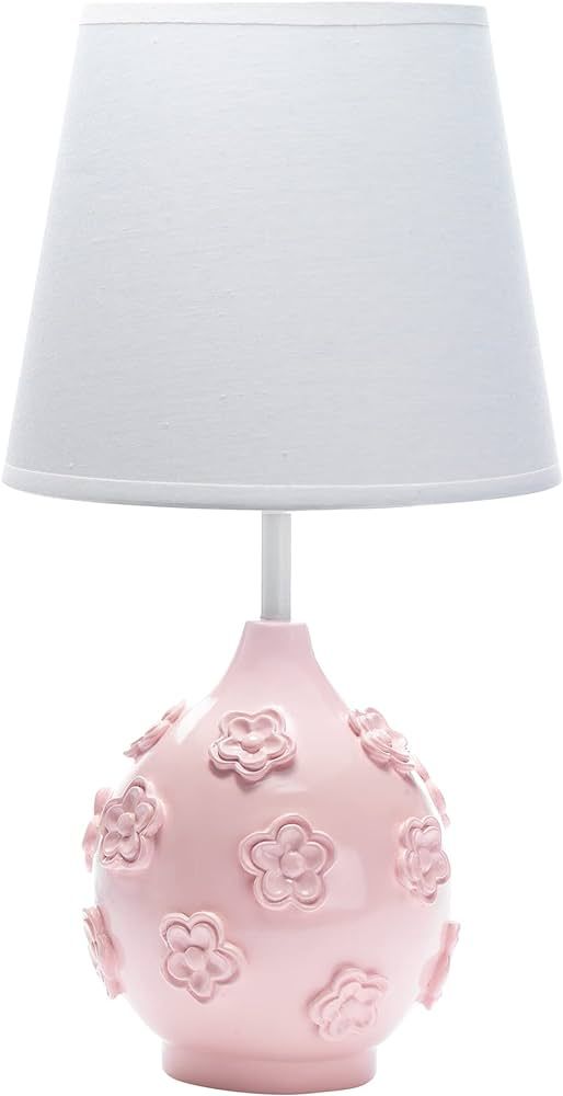 Lambs & Ivy Signature Botanical Baby Pink Floral Nursery Lamp with Shade & Bulb | Amazon (US)
