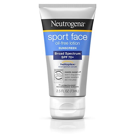 Neutrogena Sport Face Oil-Free Lotion Sunscreen with Broad Spectrum SPF 70+, Sweatproof & Waterpr... | Amazon (US)