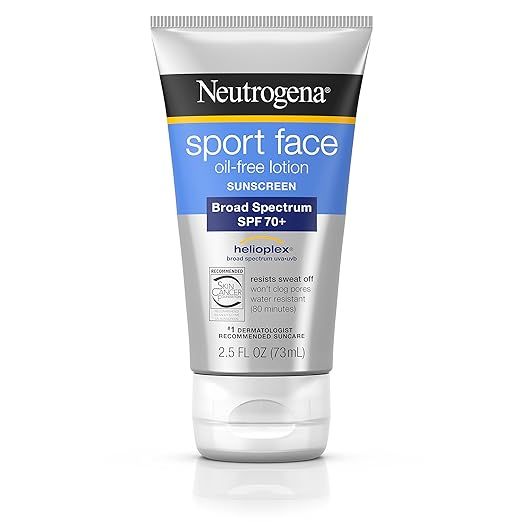 Neutrogena Sport Face Oil-Free Lotion Sunscreen with Broad Spectrum SPF 70+, Sweatproof & Waterpr... | Amazon (US)
