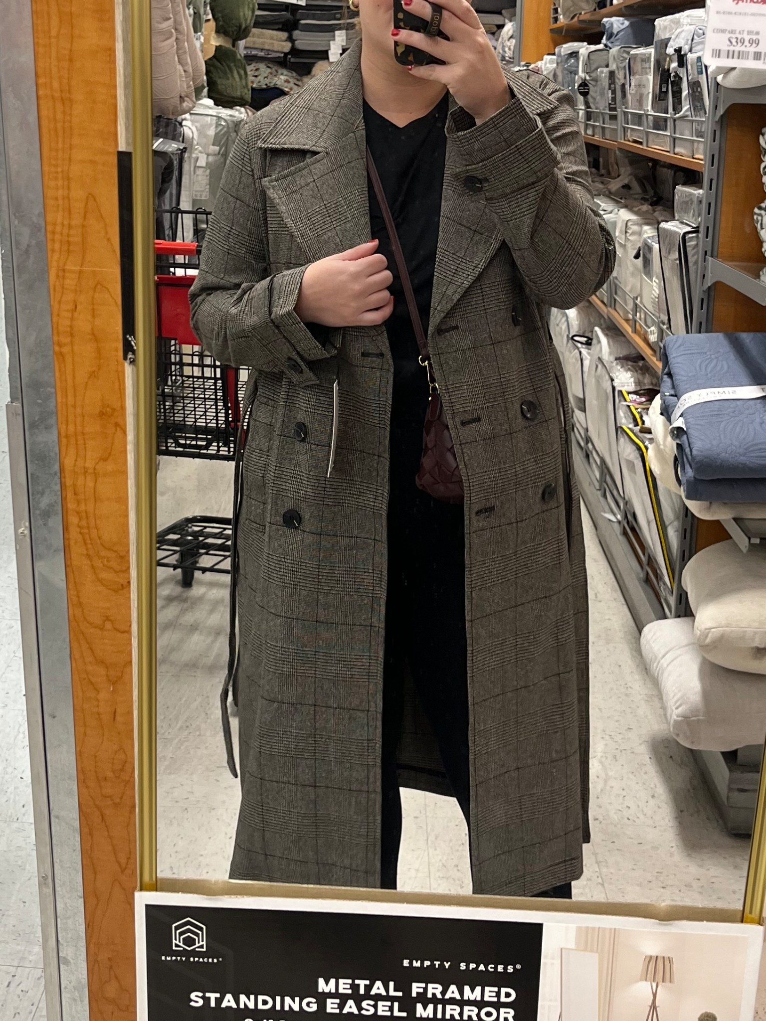 Plaid trench coat for Fall // wearing my true size large

#LTKFindsUnder50 #LTKSeasonal #LTKMidsize