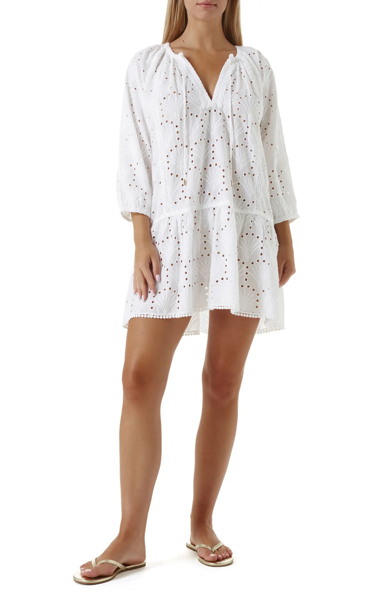 Ashley Eyelet Detail Cotton Cover-Up Tunic | Nordstrom