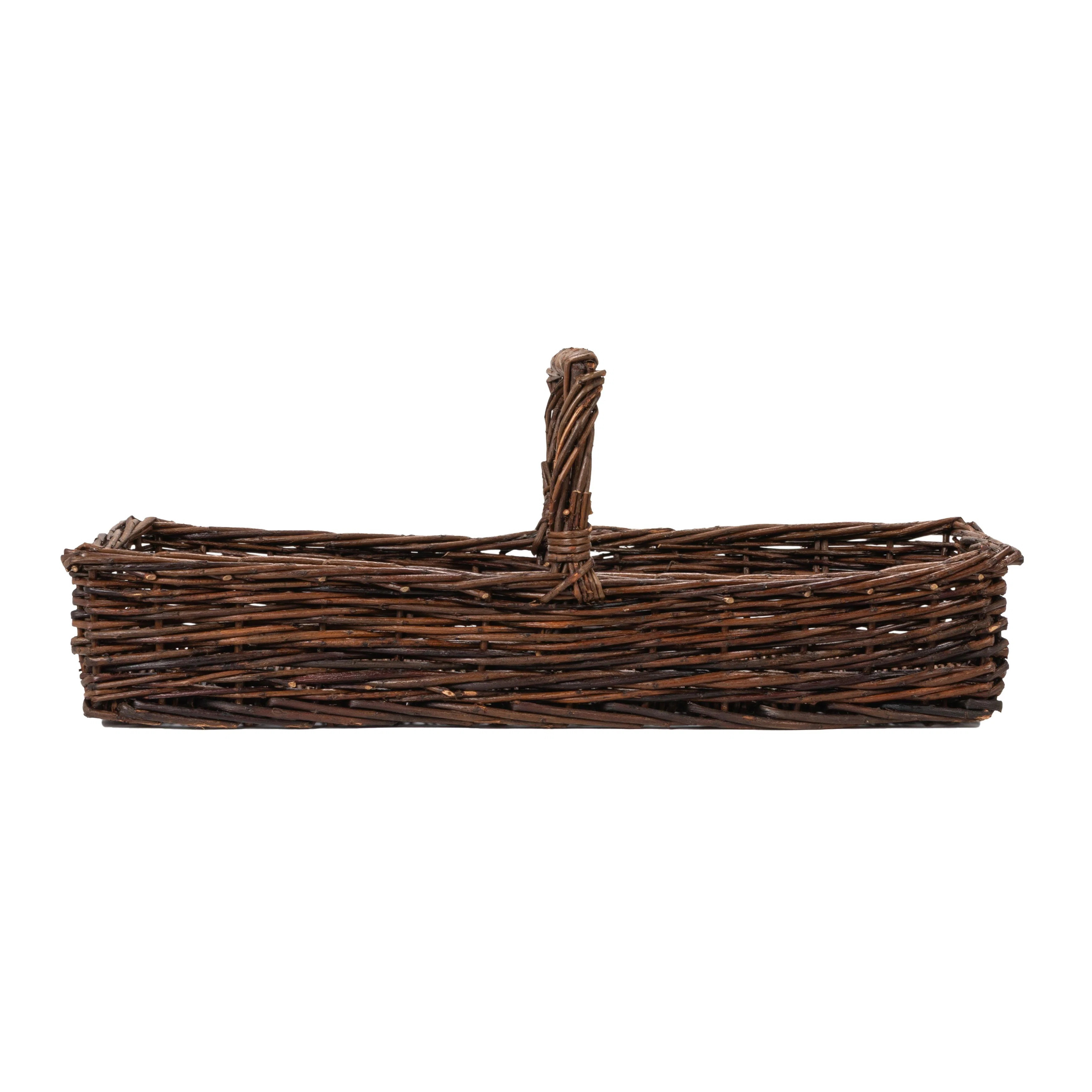 Hand\u2011Woven Reed Basket With Handle | Wayfair North America