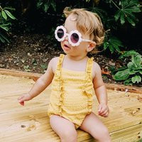 Baby and Toddler Sunglasses White flower retro 60s style | Etsy (US)