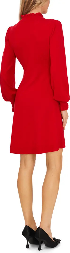 Mock Neck Long Sleeve Fit & Flare Sweater Dress | Nordstrom
