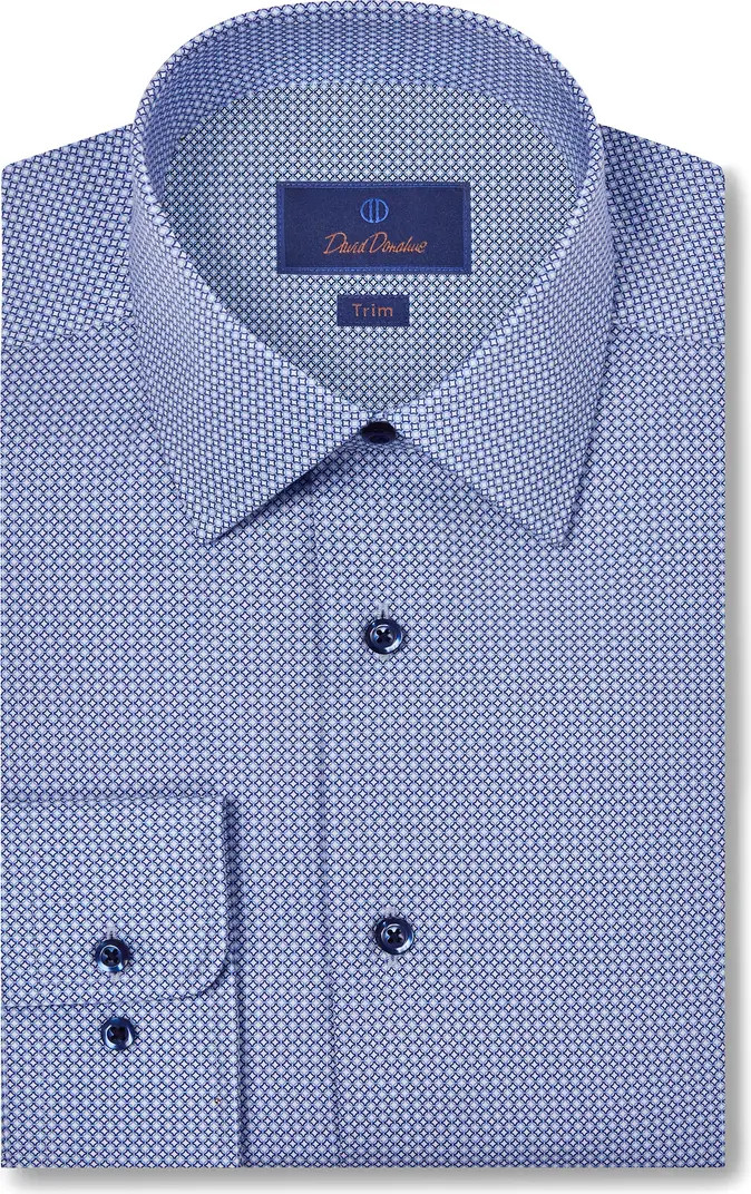 Trim Fit Micro Geometric Print Dress Shirt | Nordstrom