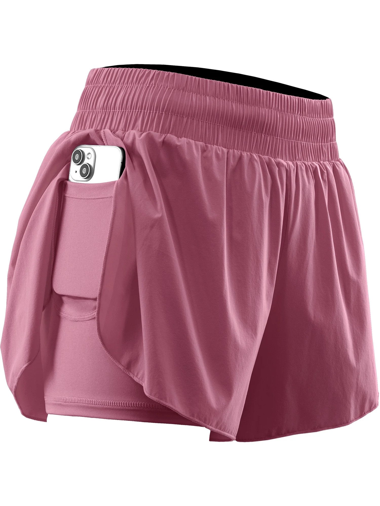 NELEUS Womens 2 in 1 Workout Yoga Shorts for Athletic Gym Running Casual Summer Short with Pocket Navy Blue US Size L | Walmart (US)