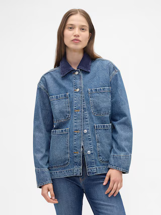 Relaxed Denim Chore Jacket | Gap Factory