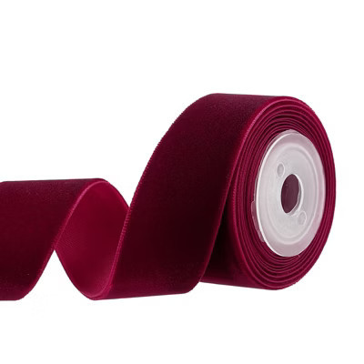 Unique Bargains Velvet Single-Faced Vintage Soft DIY Craft Decorative Wedding Ribbons Wine Red | Target