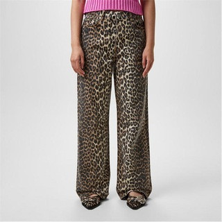 Leopard-Print Straight-Leg Jeans | Flannels UK