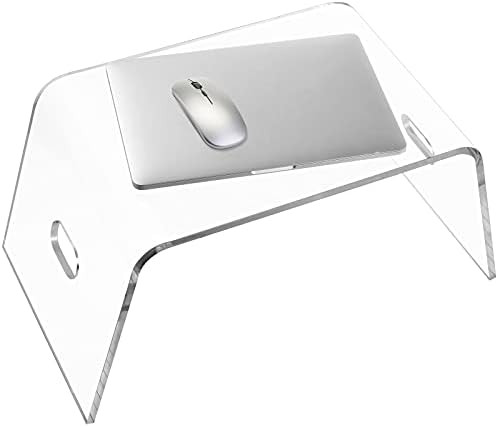 Egchi Acrylic Bed Tray with Handles (21'' x 12'' x 10''), Acrylic Monitor Stand Clear Laptop Stan... | Amazon (US)