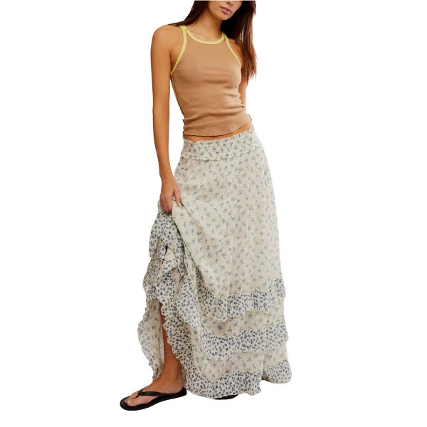 Women's Free People Brynn Printed Skirt Medium Ivory | Scheels Sports