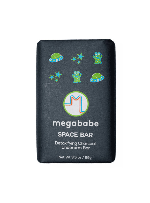 Pack of 2 Megababe Space Bar Underarm Bar Soap with Detoxifying Charcoal for Odor Control, 3.5 oz | Walmart (US)