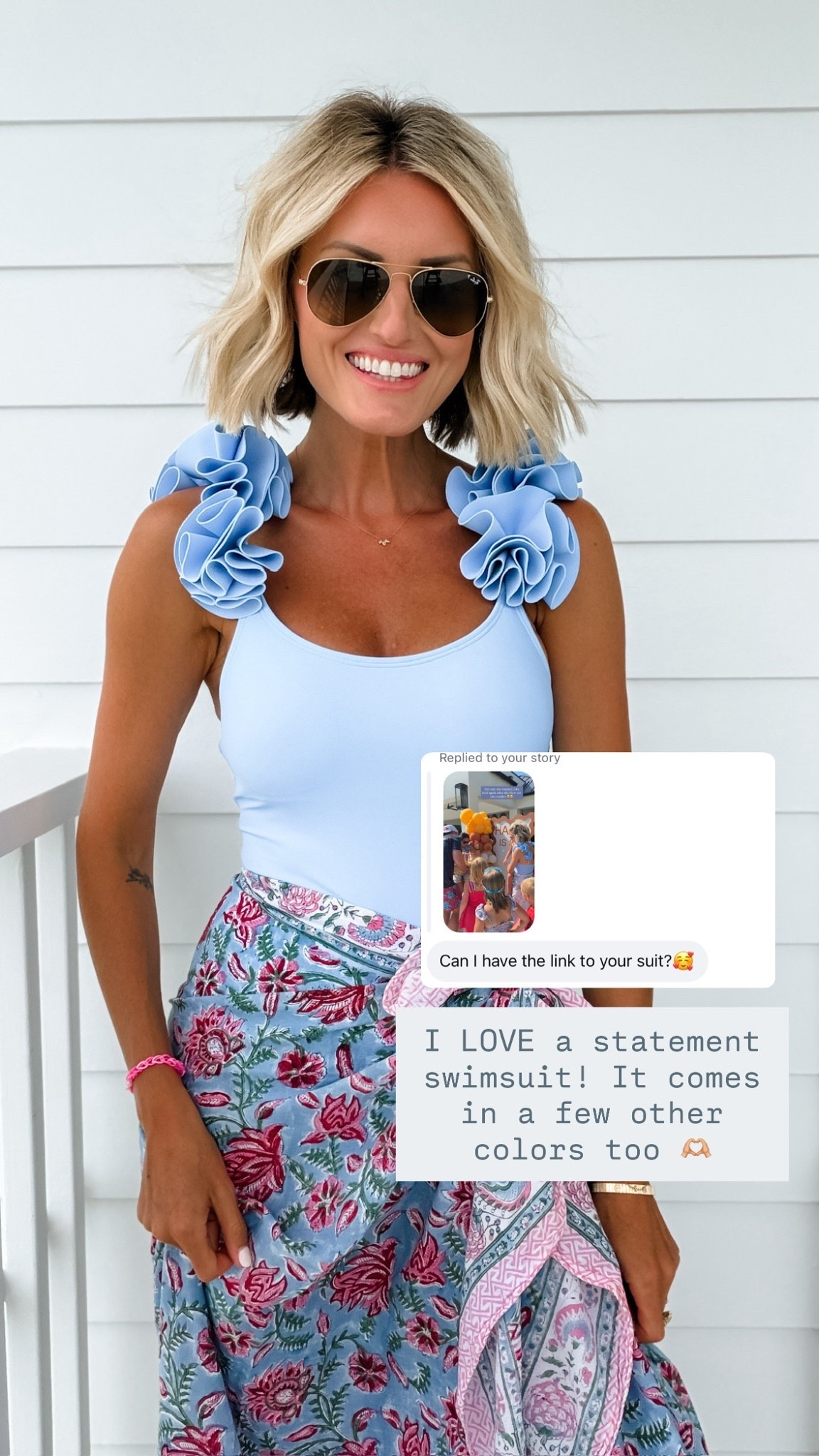 The ruffles on this swimsuit are so cute 😍👏🏼 such a fun statement piece for vacation! Wearing S.

Loverly Grey, women’s swim, one piece swim, vacation finds, resortwear

#LTKSwim #LTKSeasonal #LTKTravel