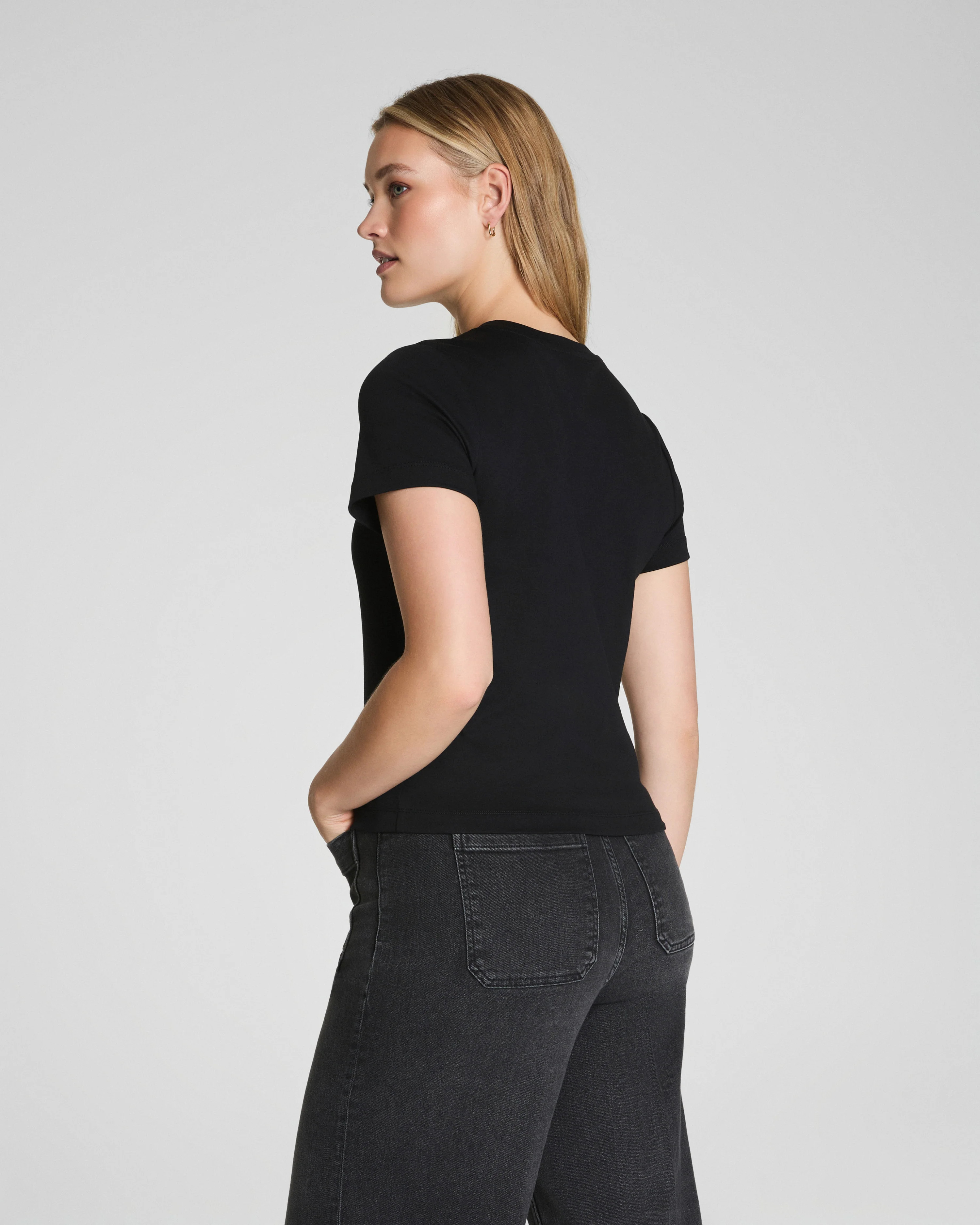 Cotton Crew Tee – Breathable, Classic Fit | SPANX | Spanx