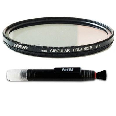 Tiffen 49mm Circular Polarizer Polarizing Lens Filter and Lens Cleaning Brush Kit | Target