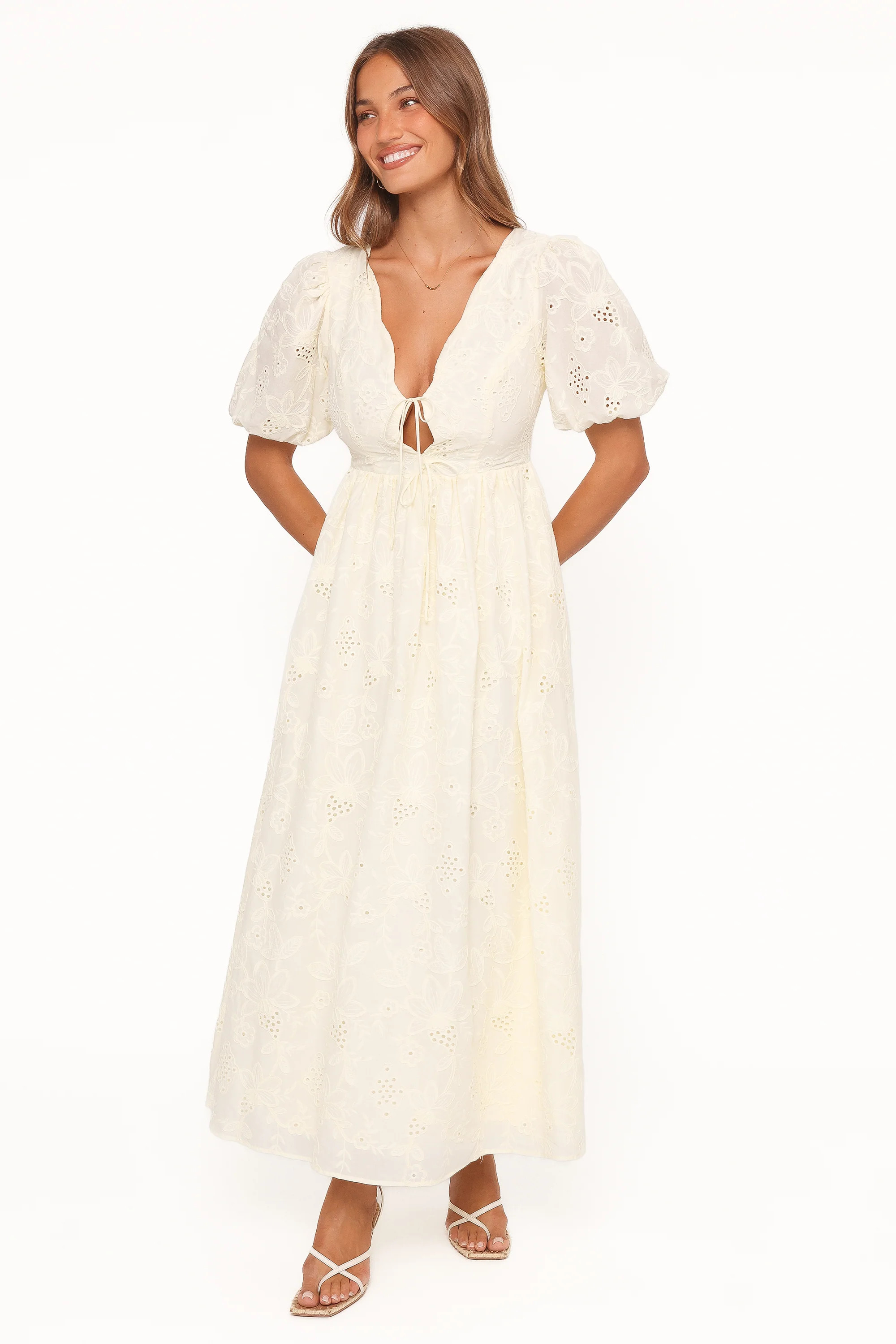 Karla Maxi Dress - Butter Yellow Broderie | Petal & Pup (US)