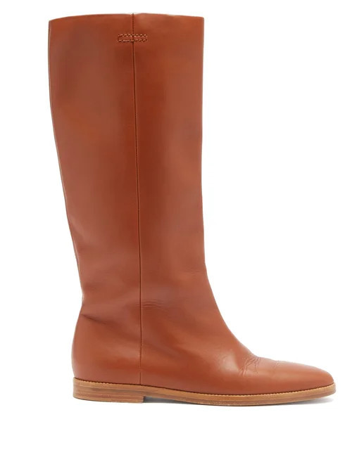 Gabriela Hearst - Skye Leather Knee-high Boots - Womens - Tan | Matches (US)