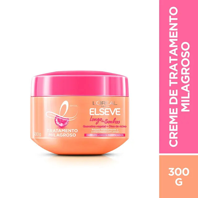 Creme de Tratamento Capilar Elseve Longo dos Sonhos com 300g 300g | Droga Raia | DrogaRaia (BR)