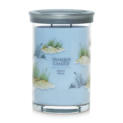20oz Signature Tumbler Beach Walk - Yankee Candle: Soy Wax Blend, Orange Blossom & Musk Aroma, 100hr Burn Time | Target