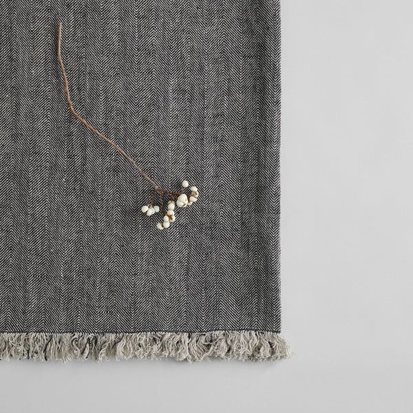 Linen Throw in Charcoal | Bloomist
