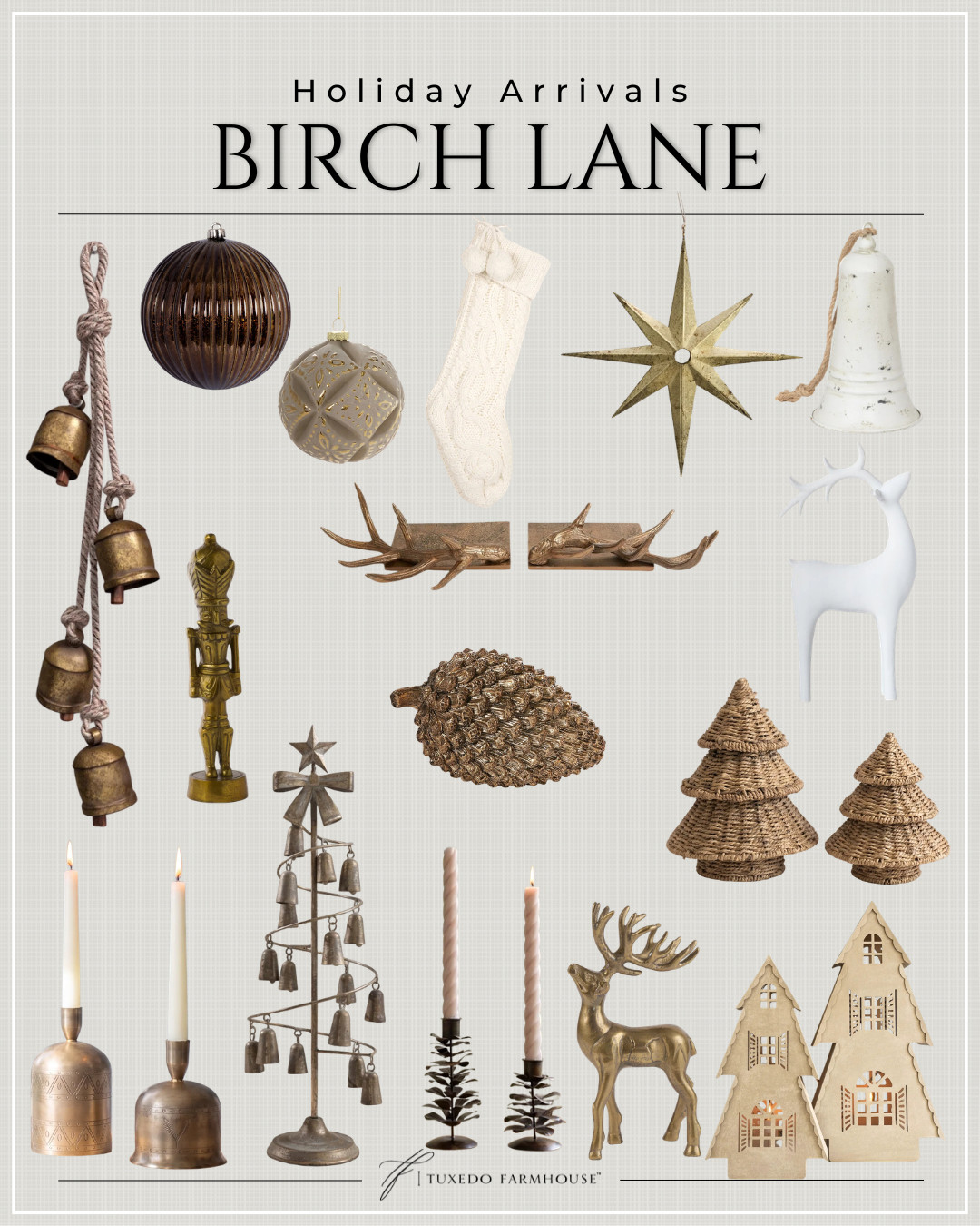 Birch Lane’s holiday arrivals are so good this year! 🎄 Loving all the warm brass, rustic bells, woven trees and charming reindeer. These pieces have that collected, classic Christmas feel that makes holiday decorating extra cozy.

#LTKHome #LTKSeasonal #LTKHoliday #BirchLane #ChristmasDecor #HolidayDecor #ChristmasFinds #HolidayHome 

 #LTKSeasonal #LTKHome #LTKSaleAlert