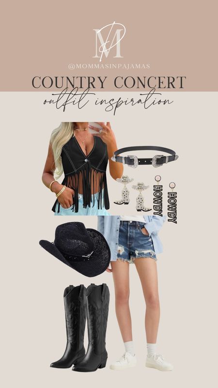 For all of you that need country concert outfit inspiration--I've got you covered!! The top is bigger bust friendly and everything is from Amazon! Amazon concert look, country concert outfit, summer concert outfits

#LTKFestival #LTKStyleTip #LTKSeasonal