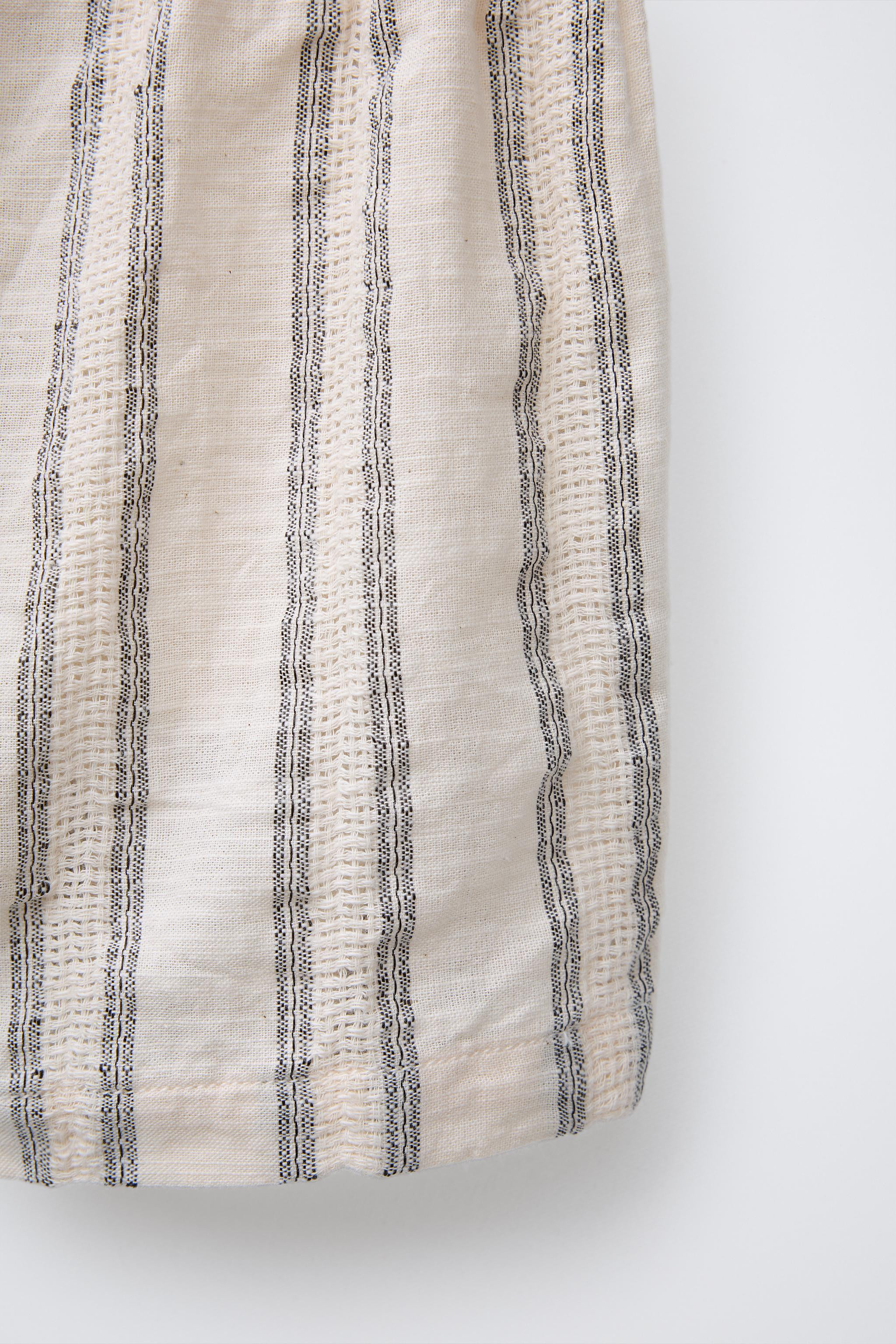 RUSTIC STRIPED SHORTS | Zara US