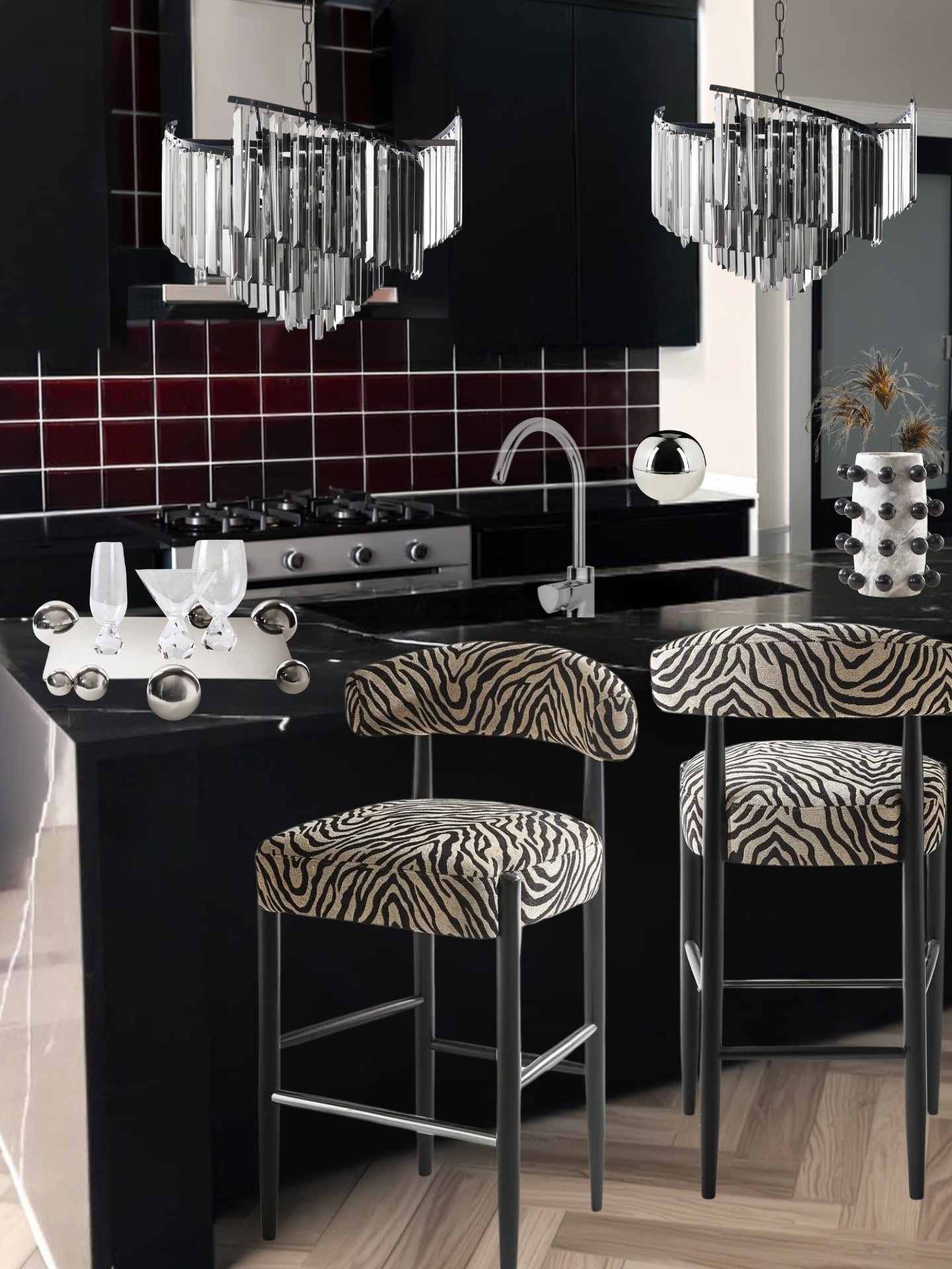Z Gallerie Kitchen #kitchen #kitchendecor #barstools #homedecor #modernhome 