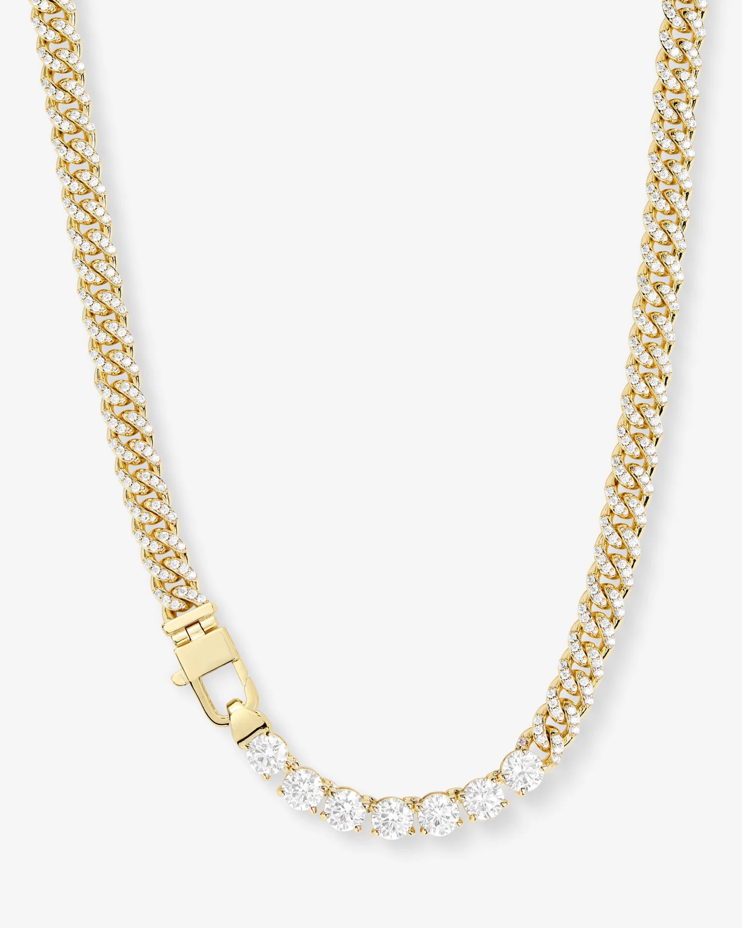 Pavé Julian Loves Diamonds Necklace - Gold|White Diamondettes | Melinda Maria Jewelry