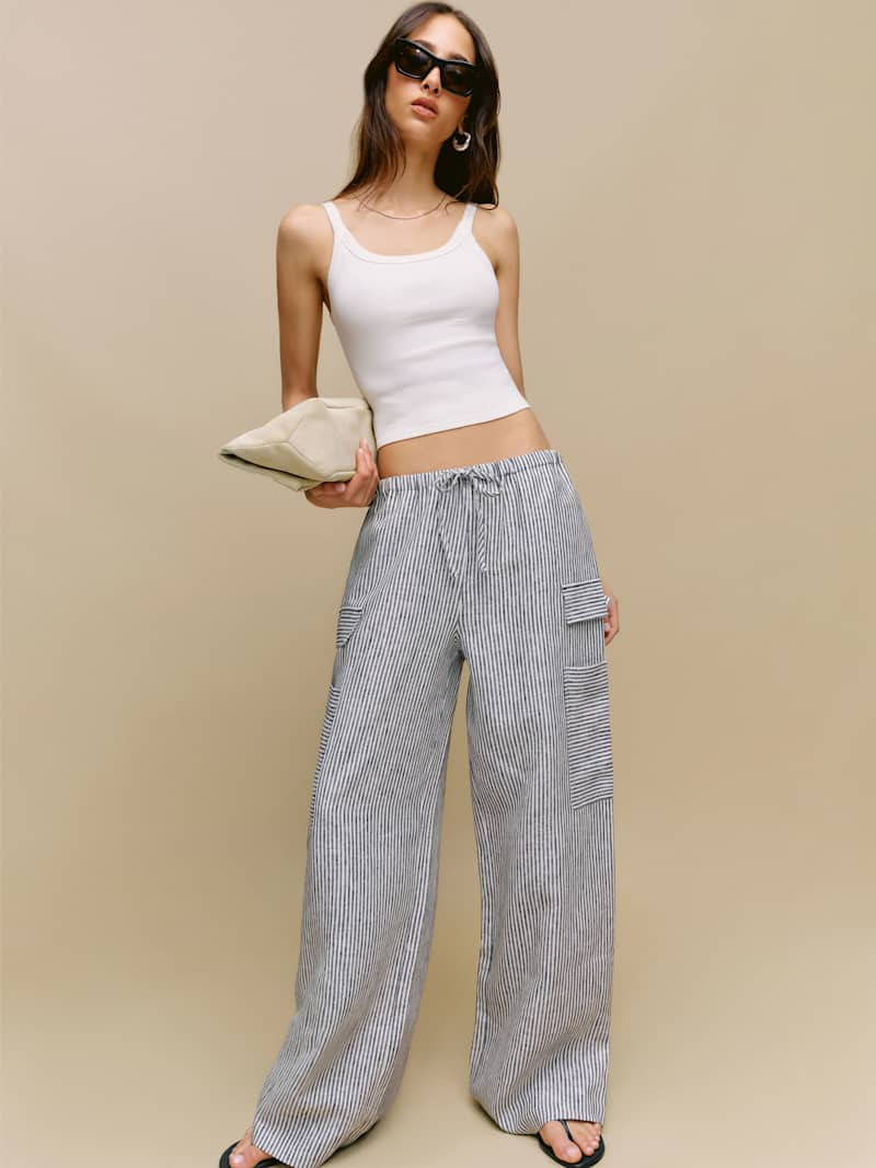 Ethan Linen Pant | Reformation (Global)