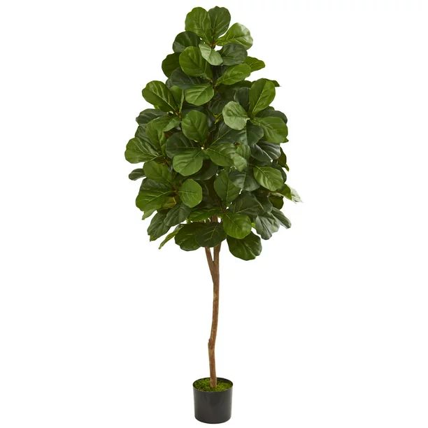 Nearly Natural 6’ Fiddle Leaf Fig Artificial Tree - Walmart.com | Walmart (US)