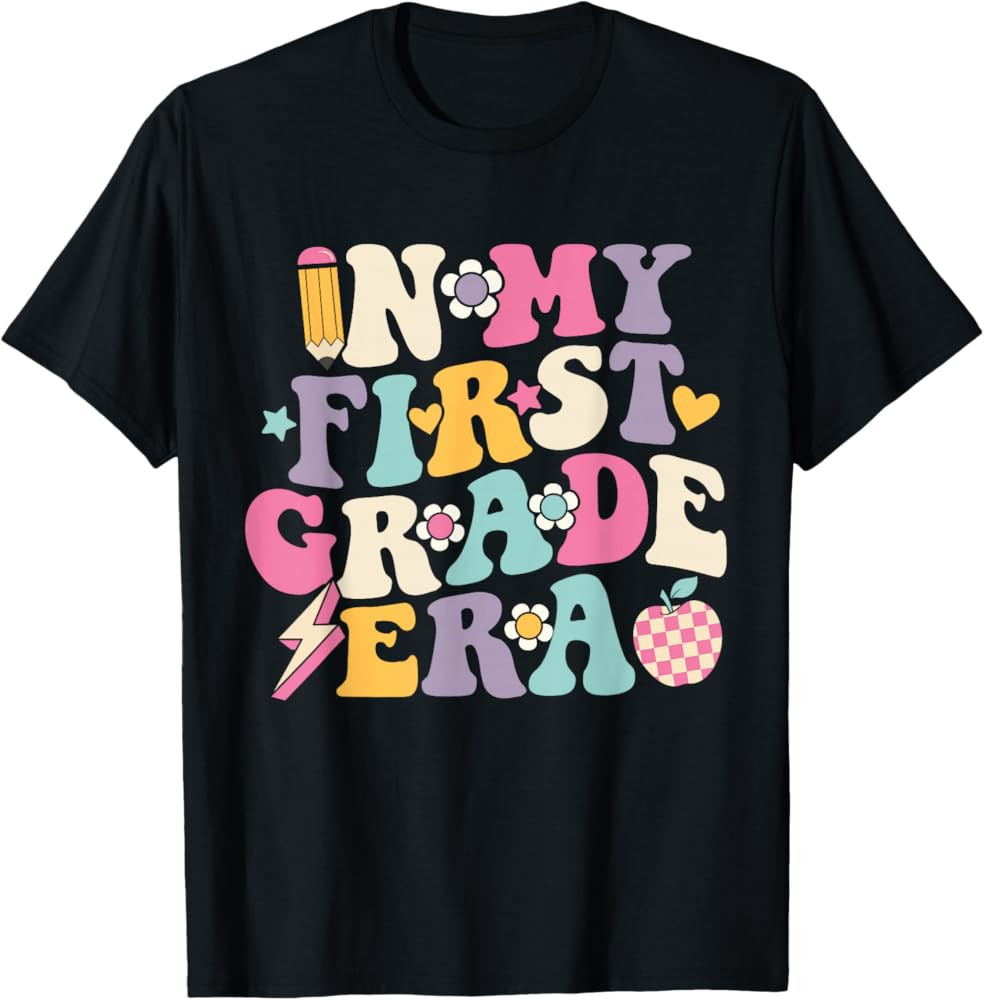 in My First Grade Era Girl Back to School 1st Grade Teacher T-Shirt | Amazon (US)