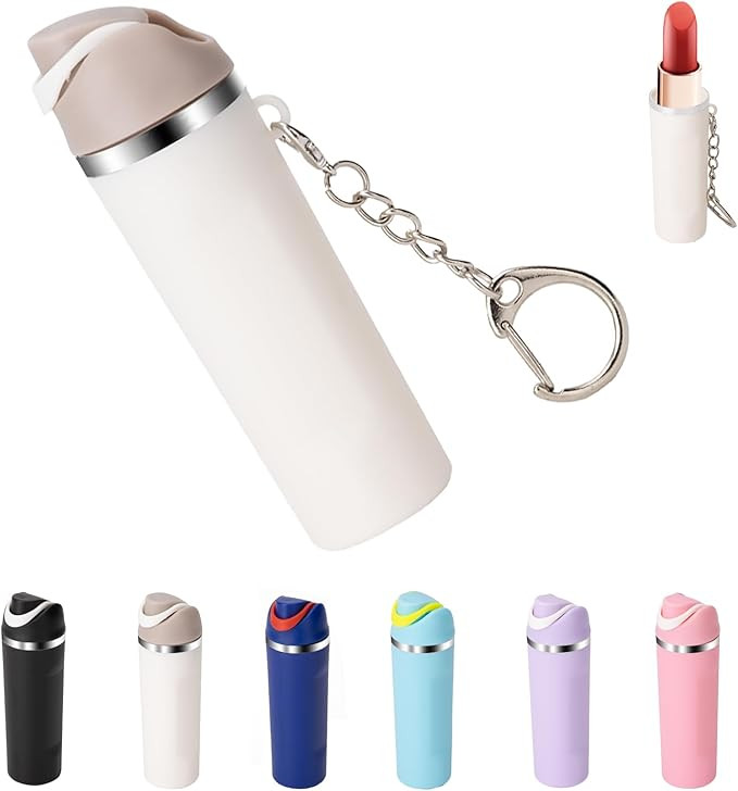 Cute Mini Cup Keychain Compatible with Owala Water Bottle, Tumbler Cup Lip Balm Holder Keychain | Amazon (US)