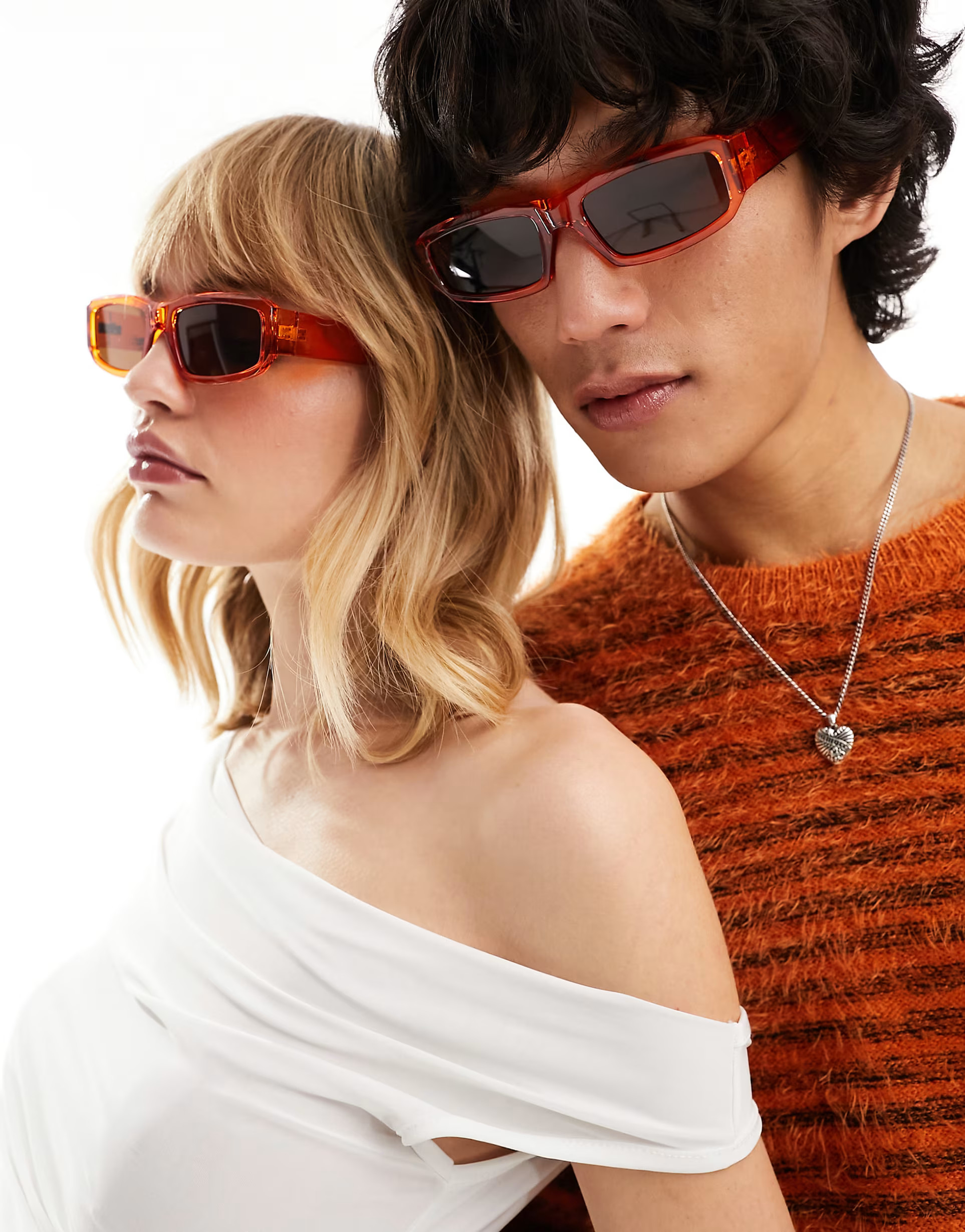 AJ Morgan wraparound sunglasses in orange | ASOS | ASOS (Global)