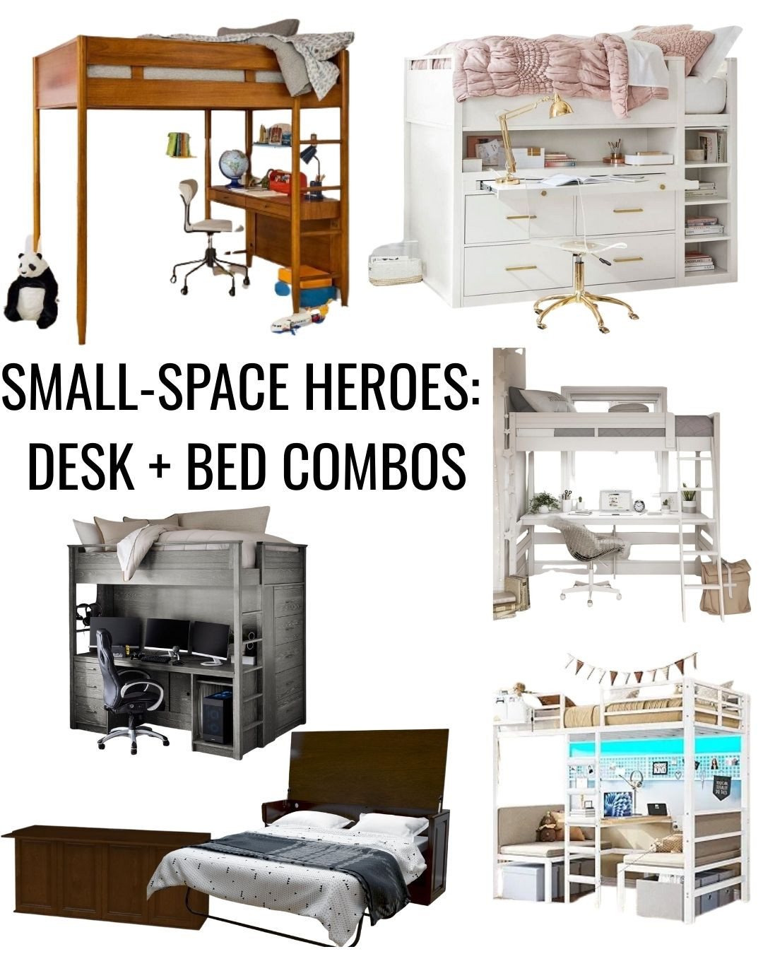 Desk + Bed Combos
Wish you had a separate bedroom, office, and gaming setup? Same. But if you’re short on space, a bed with a built-in desk can do the work of all three. These genius multitaskers are perfect for:

✔️ Studio apartments that need to work overtime
✔️ Dorm rooms where space is limited but style is not
✔️ Shared kids’ rooms that need extra storage + study zones
✔️ Guest rooms that double as a home office

From mid-century loft beds with charging ports to gaming lofts with LED lights and luxury Murphy beds with desks that stay in place while you sleep, these designs make it easy to switch from work mode to relaxation mode—without sacrificing style. 

 #LTKHome