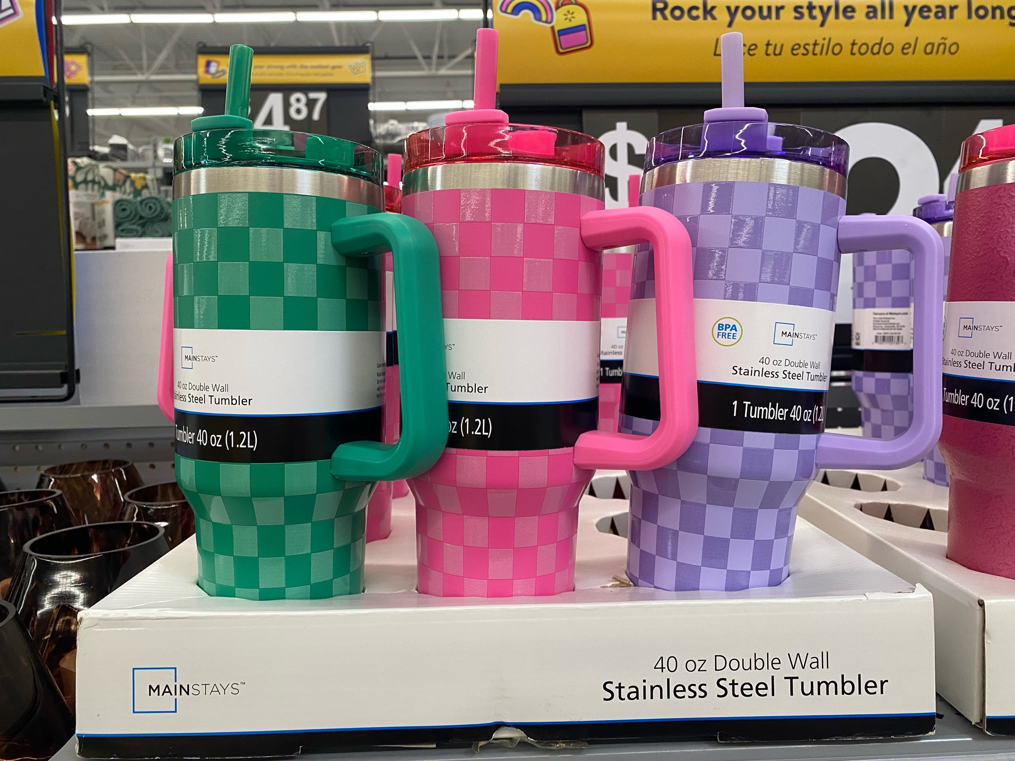 Walmart Stanley cup only $12.98!! Checkered stanley cup at Walmart 