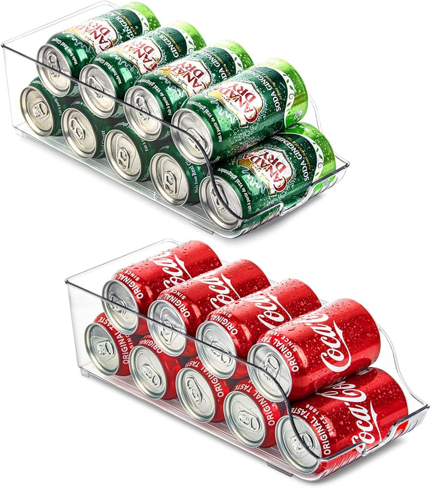 2 Pack Soda Can Organizer for Refrigerator, Can Orgainzer for Pantry, Kitchen, Countertops, Cabin... | Amazon (US)
