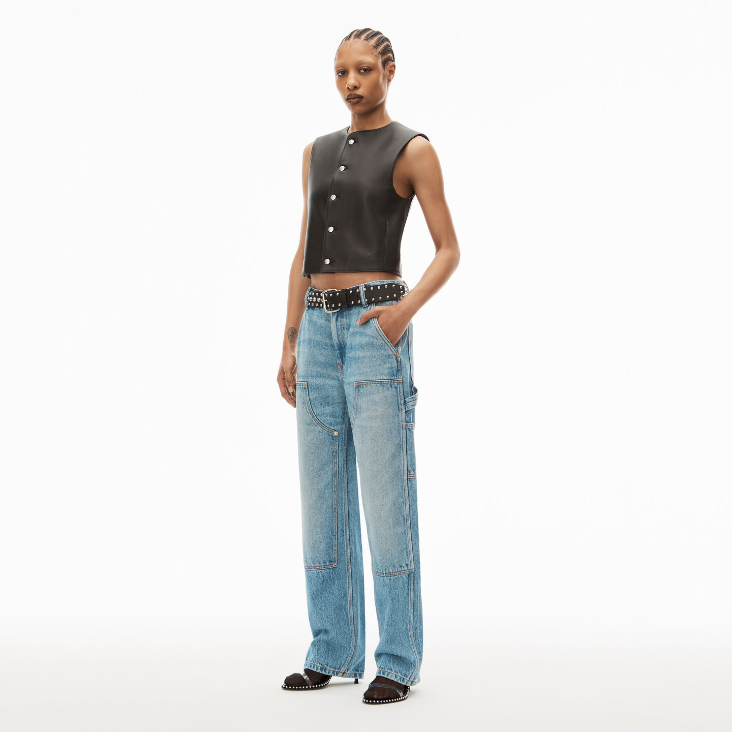 Alexander Wang Women's Ez Slouch Carpenter Jeans Classic Light Indigo - US Size 30 Regular | Alexander Wang