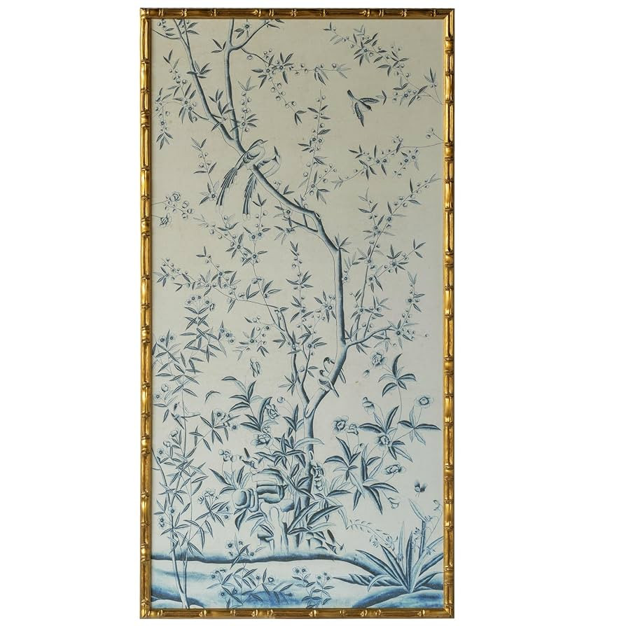 HongFengtang Chinese Rice Paper Print China Flower And Bird Bamboo Frame 54.3 X 28 Inches (Large ... | Amazon (US)