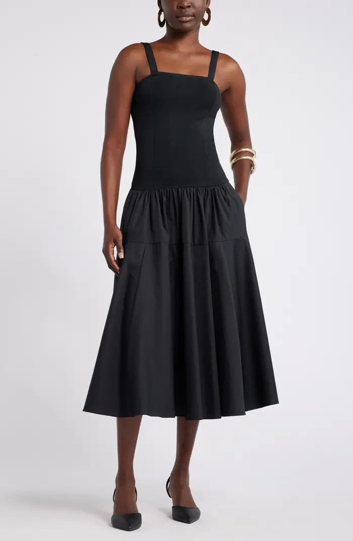 House of Aama Lana Mixed Media Dress | Nordstrom