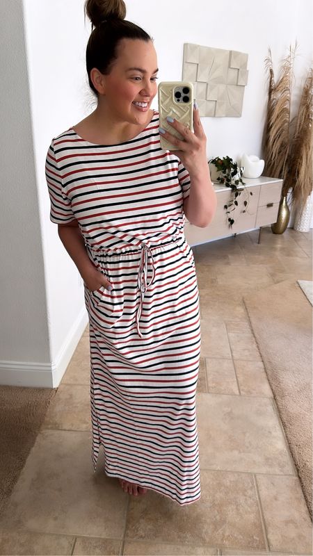 this maxi dress is so fun for memorial day! 🇺🇸 comes in lots of solid colors too! size large  

#LTKmidsize