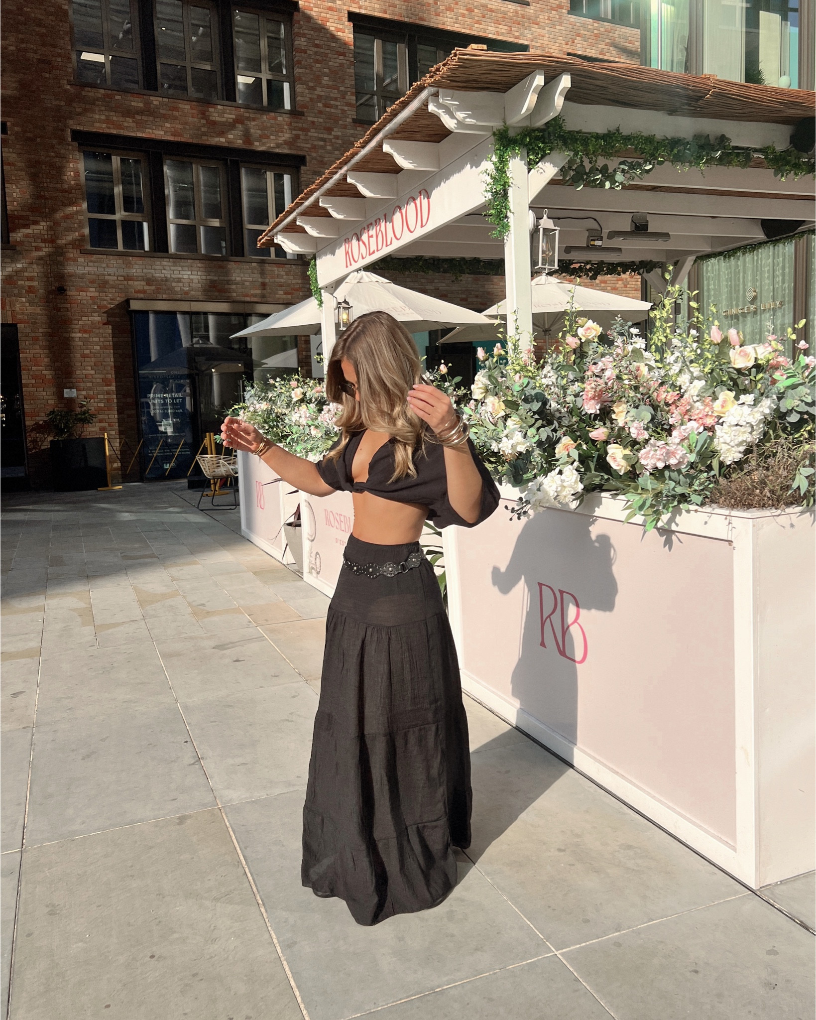 Black maxi skirt outfit, summer in london outfit, minimalist outfit 

#LTKsummer #LTKuk